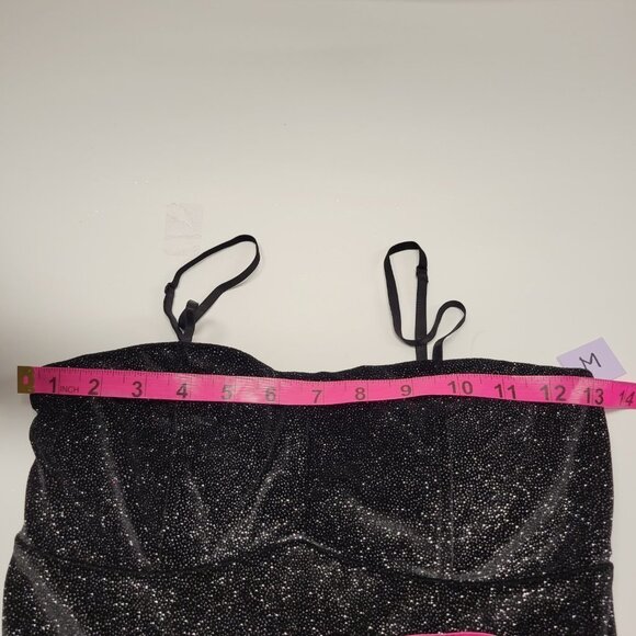 Sparkly Strapless Glitter Black Mini Dress Various Sizes S M L - Picture 10 of 16
